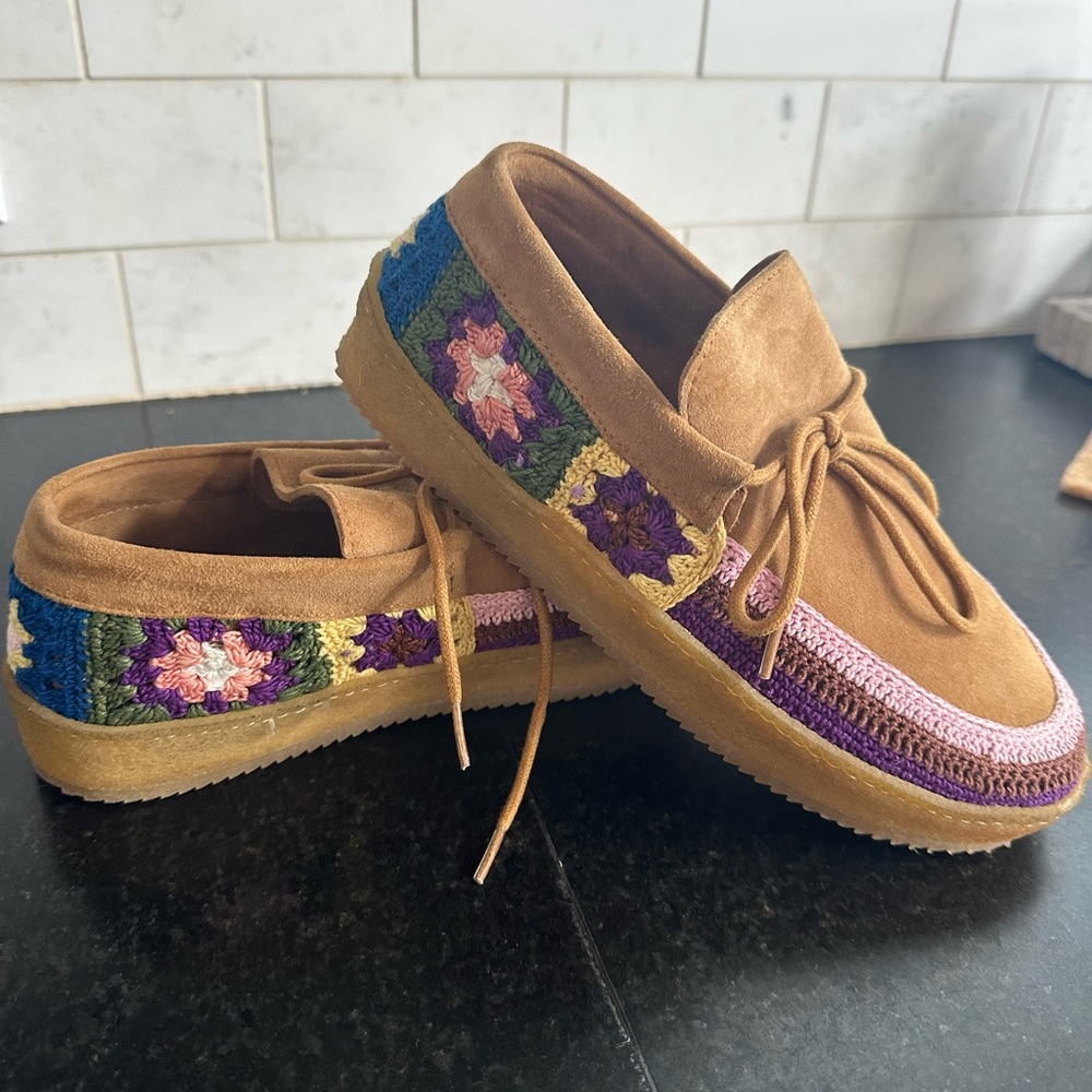 Free people laid back London crochet moccasins eur 38
